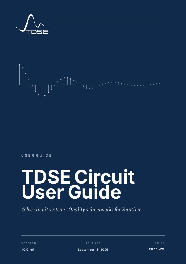 TDSE Circuit User Guide — actual PDF cover