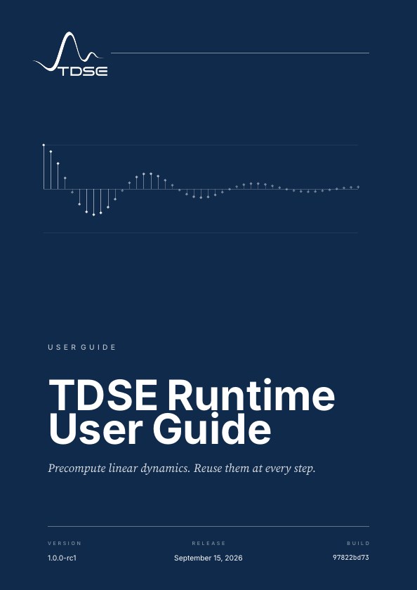 TDSE Runtime User Guide — actual PDF cover